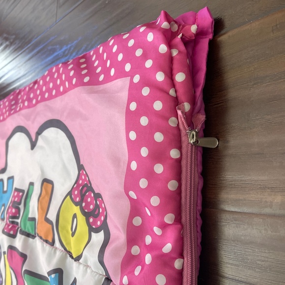 Hello Kitty Sleeping Bag Zippered 28”x 56” Sanrio Pink/white Polka Dots - Picture 4 of 8